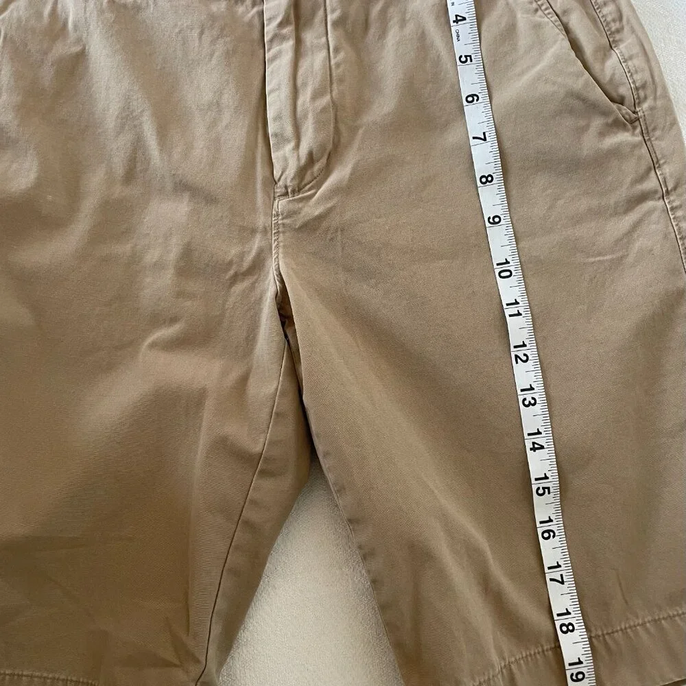 J Crew Men’s Size 29 Chino Shorts Khaki Cotton Flat Front Casual